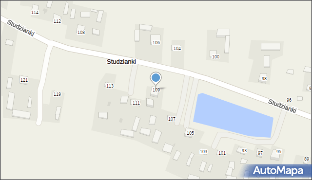 Studzianki, Studzianki, 109, mapa Studzianki