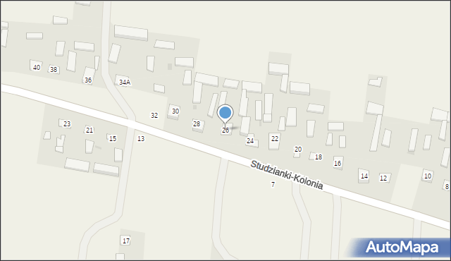 Studzianki, Studzianki, 26, mapa Studzianki