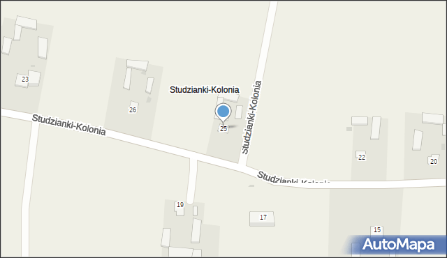 Studzianki-Kolonia, Studzianki-Kolonia, 25, mapa Studzianki-Kolonia