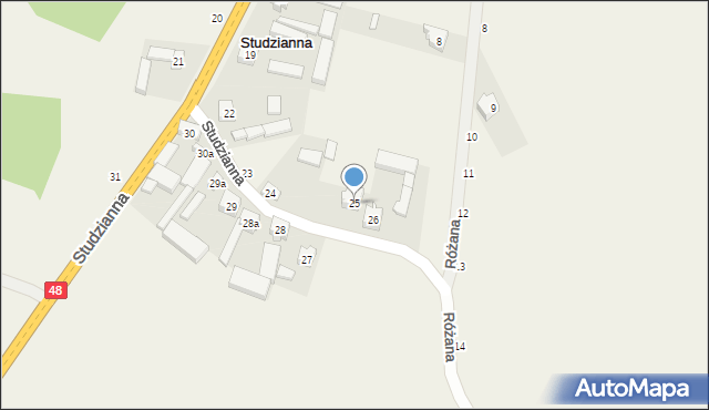 Studzianna, Studzianna, 25, mapa Studzianna