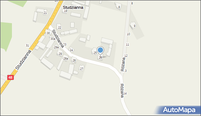 Studzianna, Studzianna, 26, mapa Studzianna