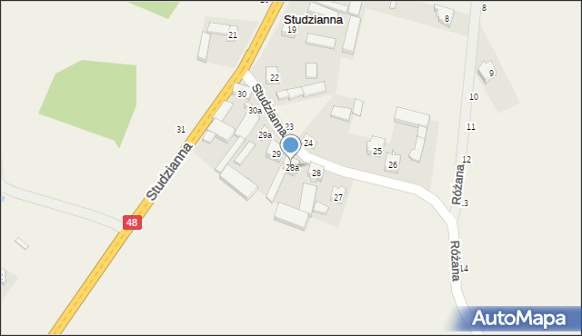 Studzianna, Studzianna, 28a, mapa Studzianna