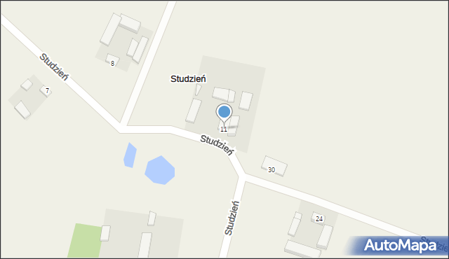 Studzień, Studzień, 11, mapa Studzień