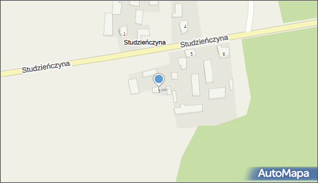 Studzieńczyna, Studzieńczyna, 3, mapa Studzieńczyna