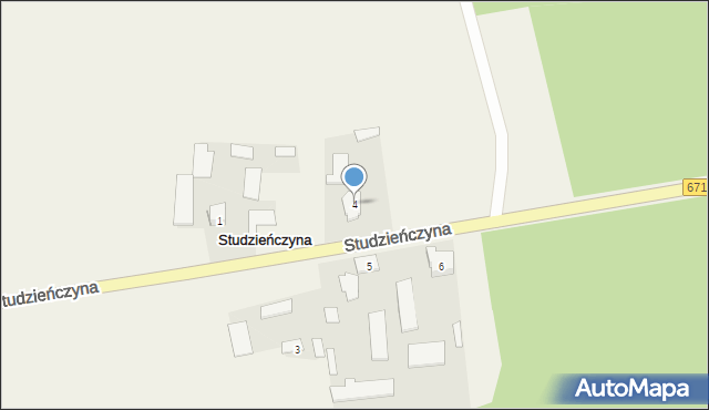 Studzieńczyna, Studzieńczyna, 4, mapa Studzieńczyna