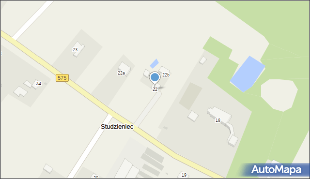 Studzieniec, Studzieniec, 22, mapa Studzieniec