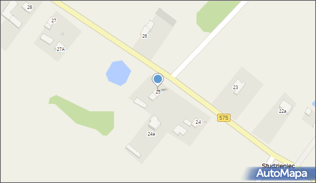 Studzieniec, Studzieniec, 25, mapa Studzieniec