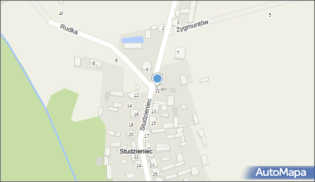 Studzieniec, Studzieniec, 11, mapa Studzieniec