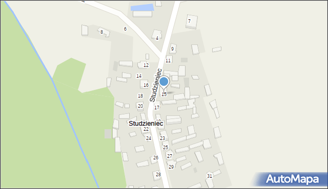 Studzieniec, Studzieniec, 15, mapa Studzieniec