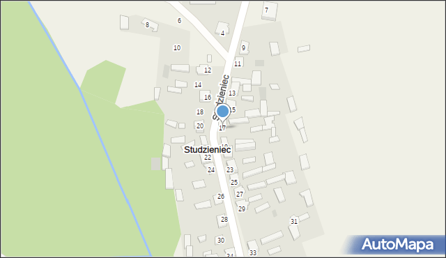 Studzieniec, Studzieniec, 17, mapa Studzieniec
