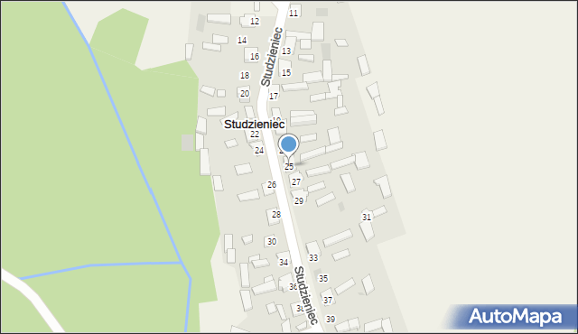 Studzieniec, Studzieniec, 25, mapa Studzieniec