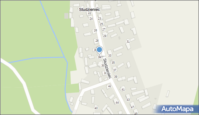 Studzieniec, Studzieniec, 34, mapa Studzieniec