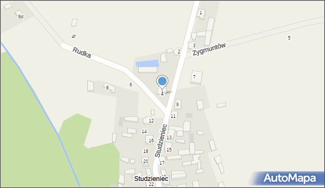 Studzieniec, Studzieniec, 4, mapa Studzieniec