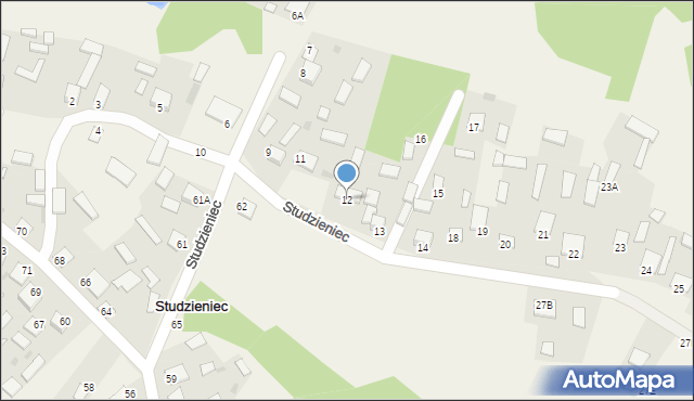 Studzieniec, Studzieniec, 12, mapa Studzieniec