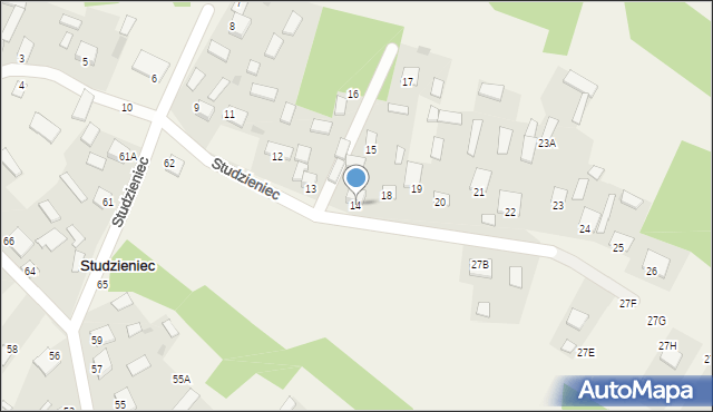 Studzieniec, Studzieniec, 14, mapa Studzieniec