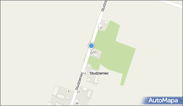 Studzieniec, Studzieniec, 12, mapa Studzieniec