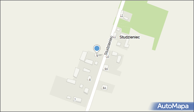 Studzieniec, Studzieniec, 9, mapa Studzieniec