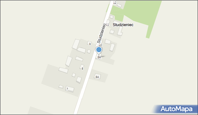 Studzieniec, Studzieniec, 9A, mapa Studzieniec