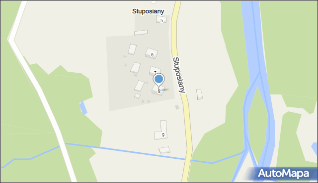 Stuposiany, Stuposiany, 8, mapa Stuposiany