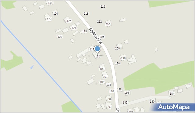 Styków, Styków, 123, mapa Styków