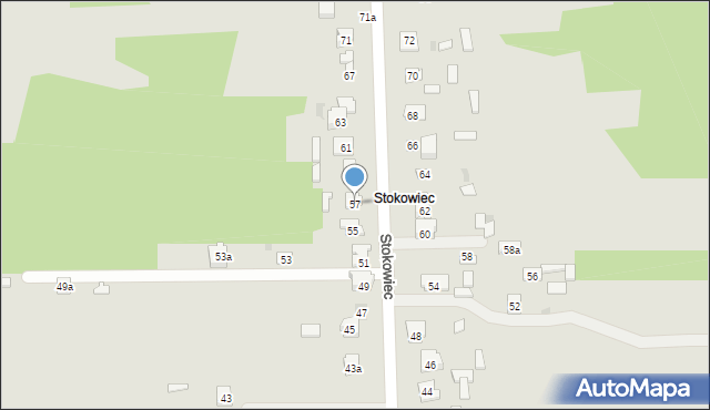 Suchedniów, Stokowiec, 57, mapa Suchedniów