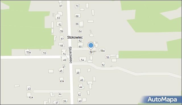 Suchedniów, Stokowiec, 58, mapa Suchedniów