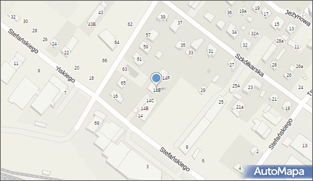 Suchy Las, Stefańskiego Stefana, 14E, mapa Suchy Las