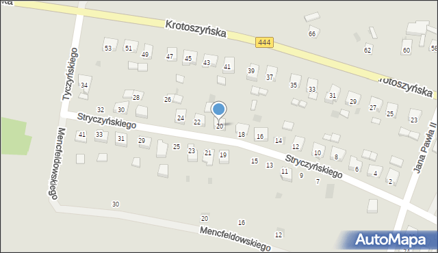 Sulmierzyce, Stryczyńskiego Jarosława, 20, mapa Sulmierzyce