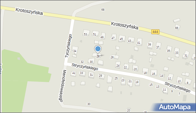 Sulmierzyce, Stryczyńskiego Jarosława, 28, mapa Sulmierzyce