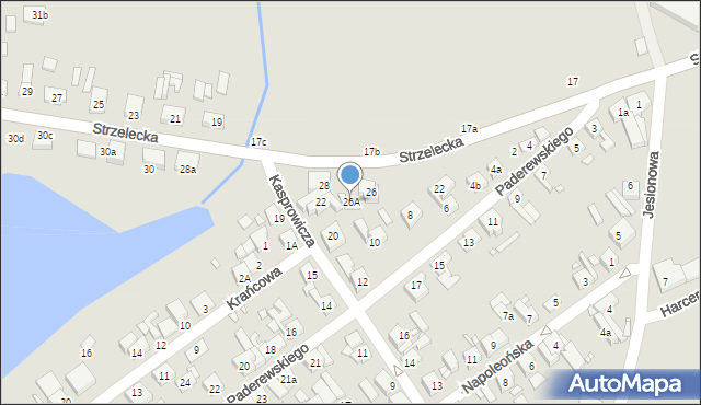 Swarzędz, Strzelecka, 26A, mapa Swarzędz