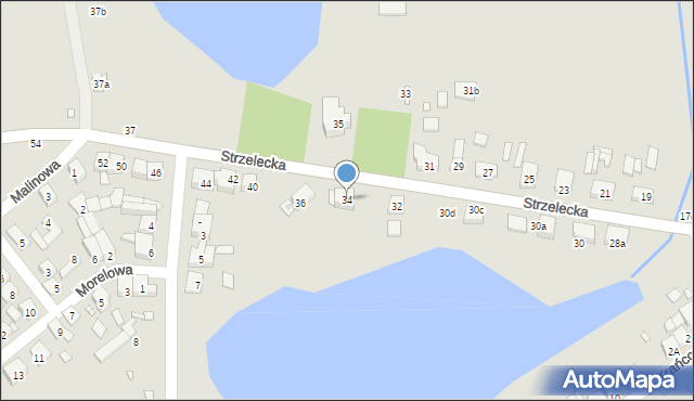 Swarzędz, Strzelecka, 34, mapa Swarzędz