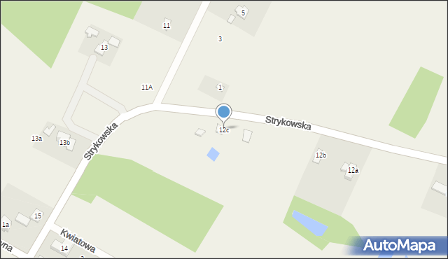 Swędów, Strykowska, 12c, mapa Swędów