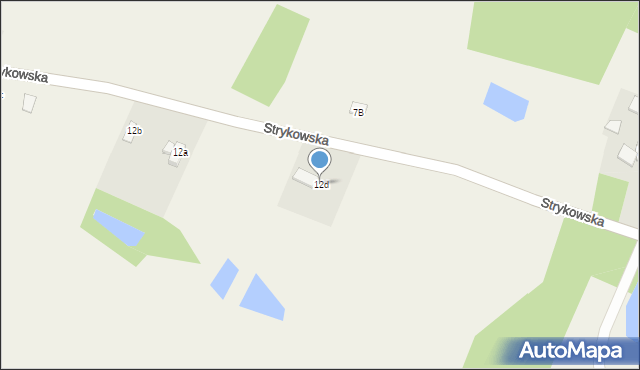 Swędów, Strykowska, 12d, mapa Swędów