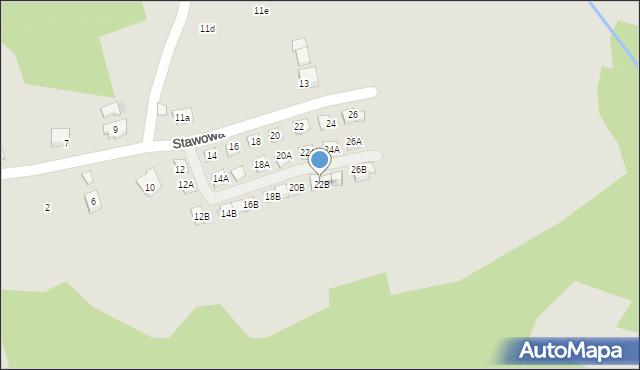 Świątniki Górne, Stawowa, 22B, mapa Świątniki Górne