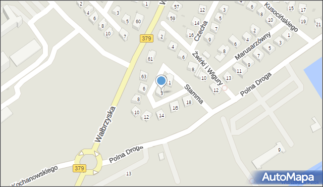 Świdnica, Stamma Feliksa, 3, mapa Świdnicy