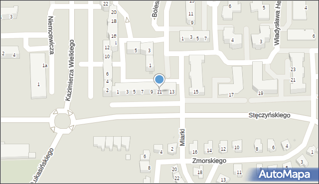Świdnica, Stęczyńskiego Bogusza, 11, mapa Świdnicy