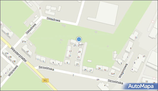 Świdnica, Strzelińska, 17, mapa Świdnicy