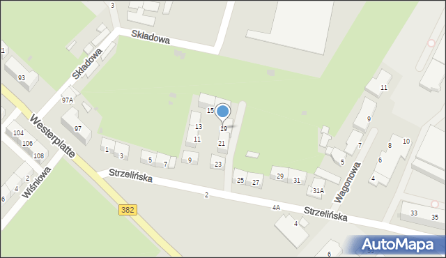 Świdnica, Strzelińska, 19, mapa Świdnicy