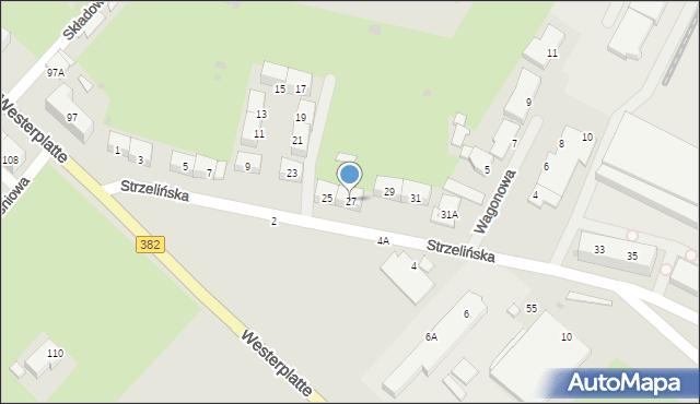 Świdnica, Strzelińska, 27, mapa Świdnicy