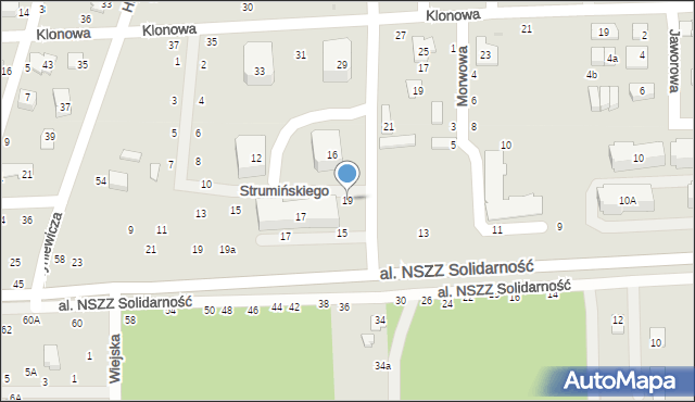 Świdnik, Strumińskiego Henryka, 19, mapa Świdnika