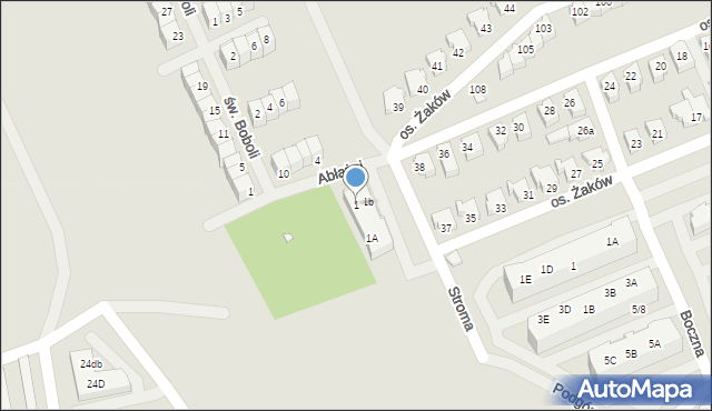 Świebodzin, Stroma, 1, mapa Świebodzin