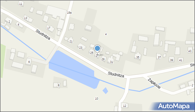 Świercze, Studnitza, 27, mapa Świercze