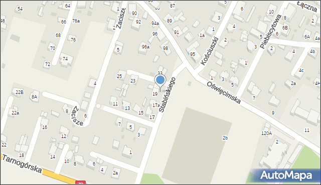 Świerklaniec, Stabińskiego, 21, mapa Świerklaniec