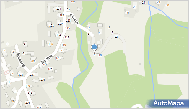 Świnna, Stroma, 8, mapa Świnna