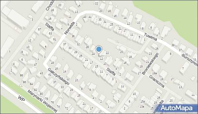 Świnoujście, Staffa Leopolda, 14, mapa Świnoujście