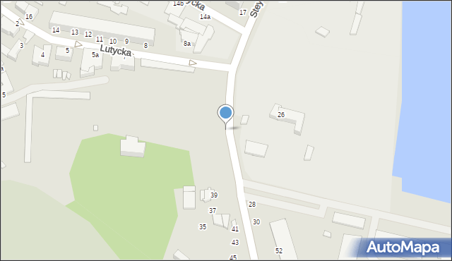 Świnoujście, Steyera Włodzimierza, kadm., 15, mapa Świnoujście