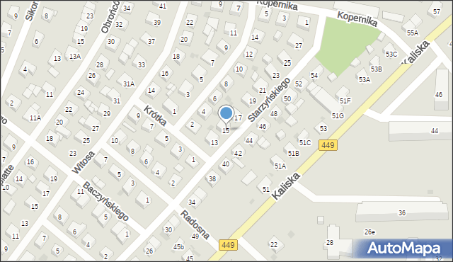 Syców, Starzyńskiego Stefana, 15, mapa Syców