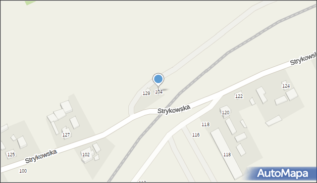 Szczawin, Strykowska, 104, mapa Szczawin