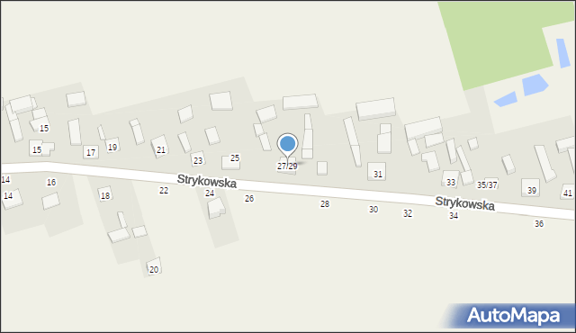 Szczawin, Strykowska, 27/29, mapa Szczawin