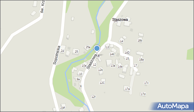Szczawnica, Staszowa, 12E, mapa Szczawnica